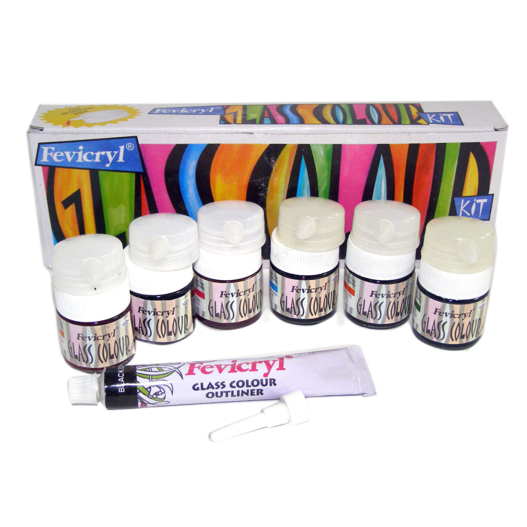 Fevicryl Solvent Based Glass Colour Kit, 85ml
