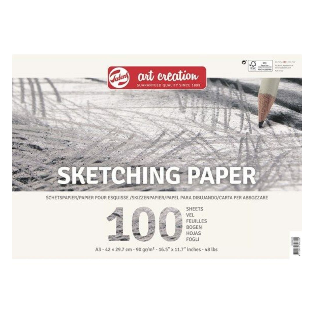 Royal Talens A3 Sketching Paper, 100 Sheets, 90gsm