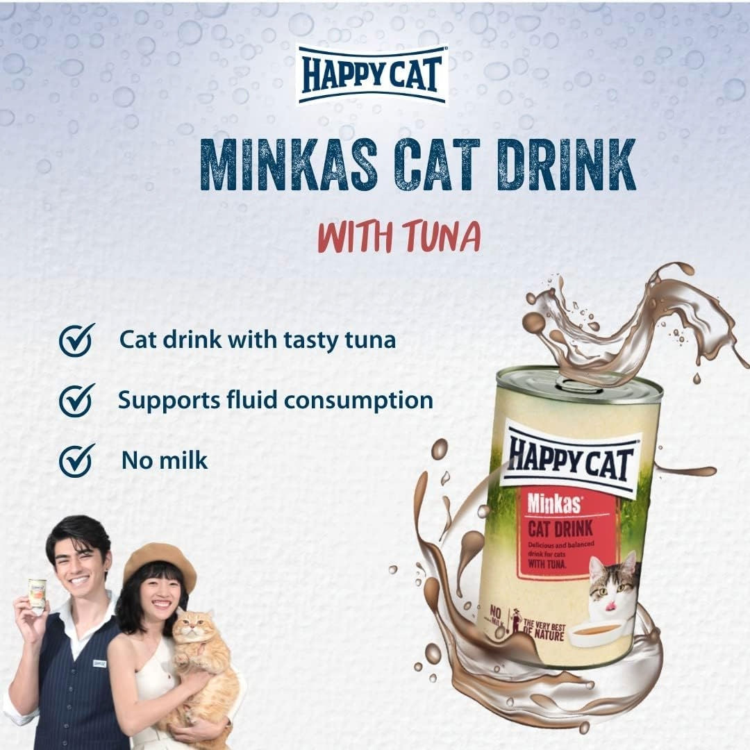 Happy Cat Minkas Tuna Drink Cat Treat For Cats, 1+ Year Old, 135ml