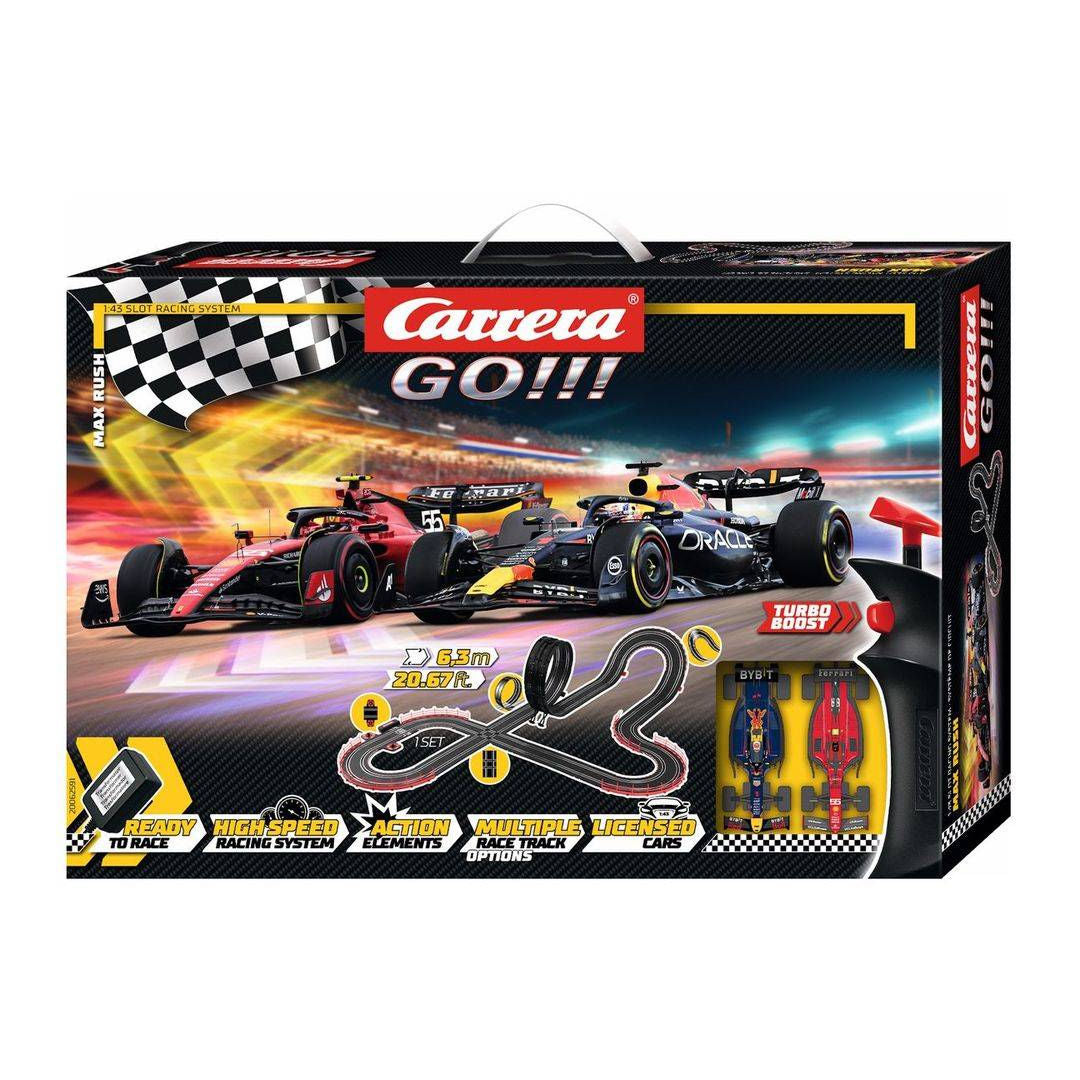 Carrera GO!!! Max Rush Slot Cars Racing Track Set, 6.3m