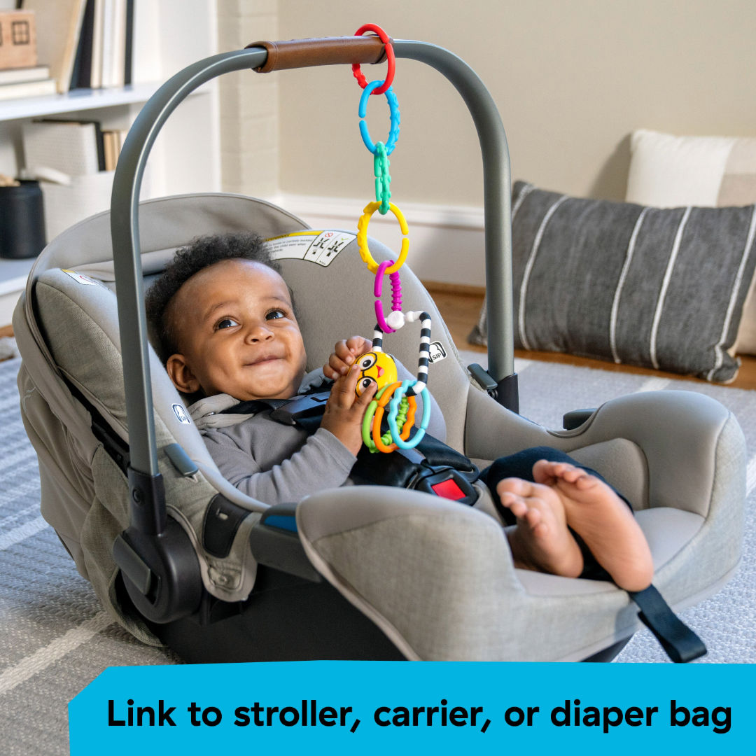 Baby Einstein Cal's Connectors Sensory Toy, 9.38x5.33x14.86cm, 9 Pieces, Multicolor, 0+ months