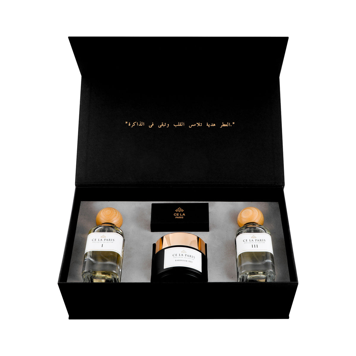 Ce La Paris Exclusive Collection Gift Box, Perfume, Bakhoor & Charcoal Set