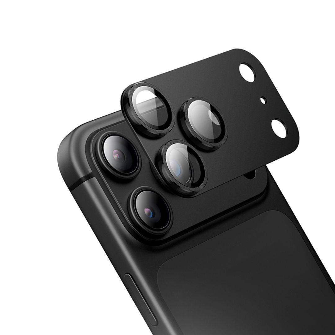 Hoco V16 Armor Metal Integrated Lens Glass for iPhone 18 Pro Max, 3D Full Coverage, Aluminum Alloy Protection