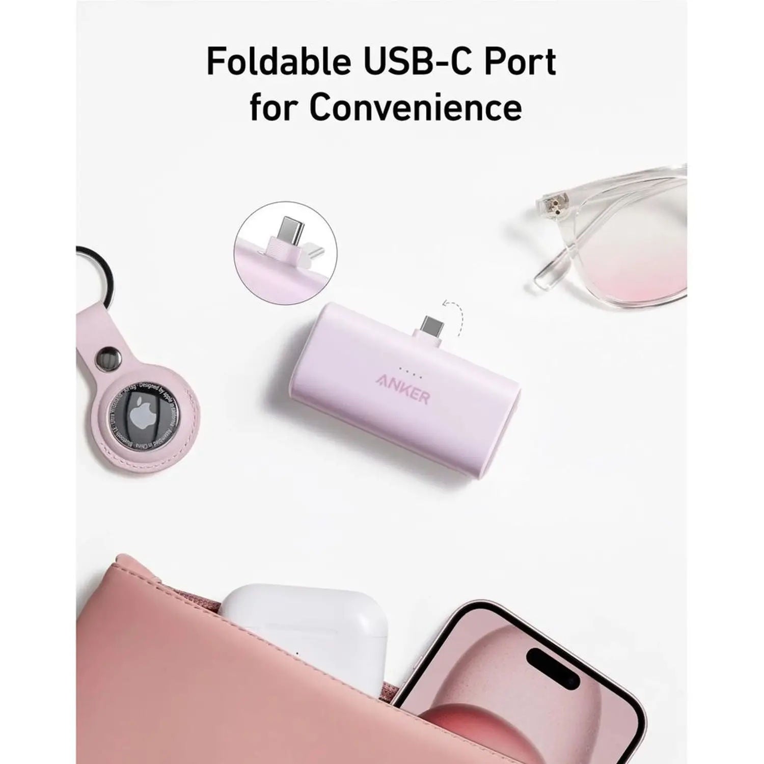 Anker Nano Power Bank, 22.5W, Built-In USB-C Connector