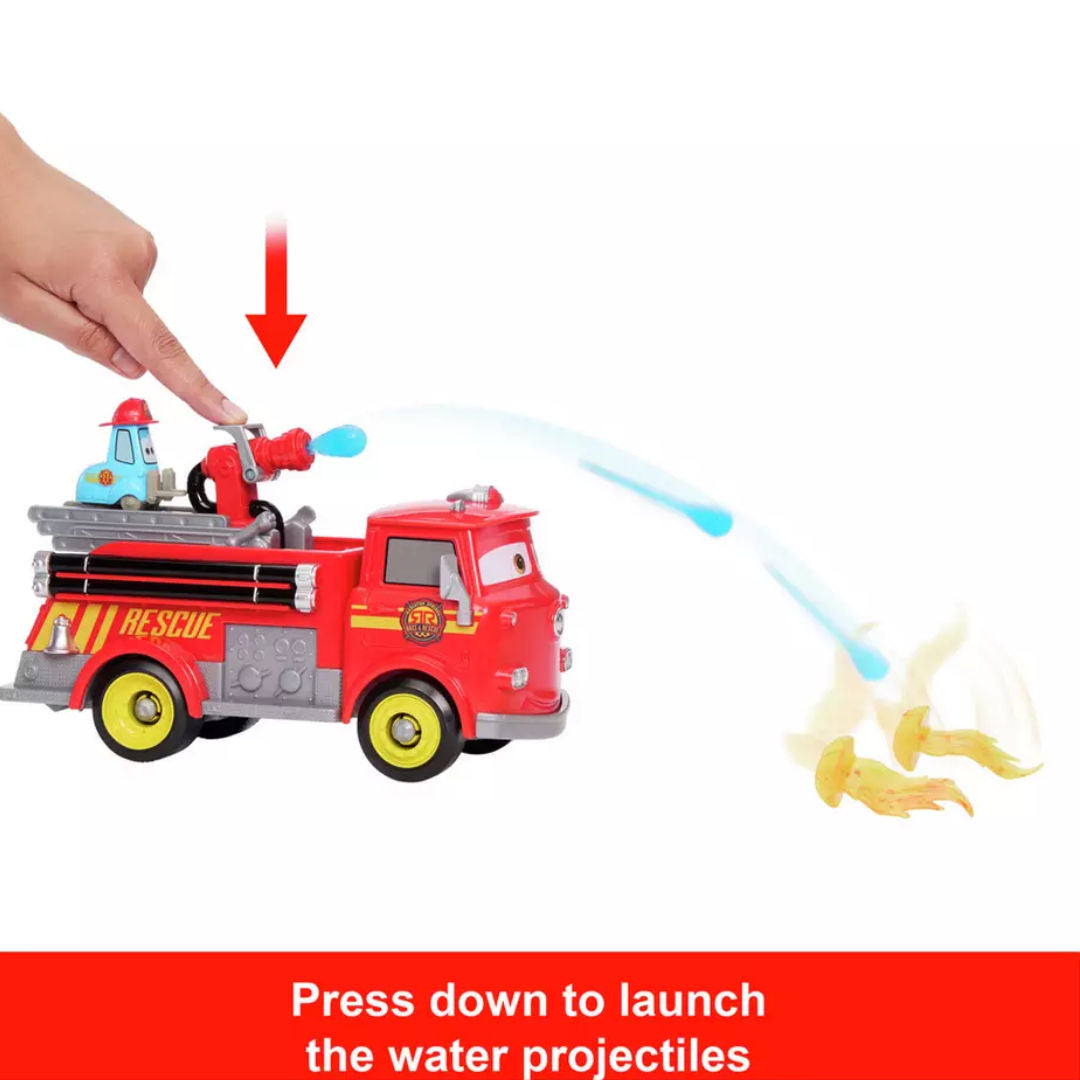 Disney Pixar Cars Radiator Springs Race & Rescue Fire Fighting Red & Guido Playset, 24.13x16cm, For Age 3+ Years