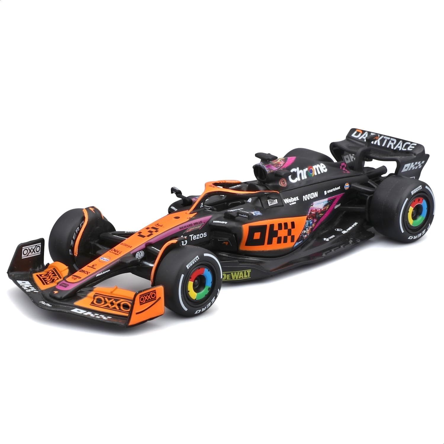 Bburago Metal Formula, Racing F1 Season 2022, McLaren Lando Norris Die-Cast Cars Set, 1:43, Pack of 7