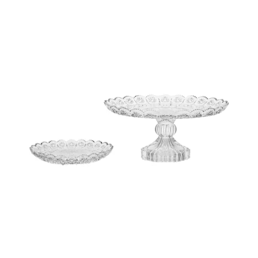 City Glass Bohemia Gateau Plate With Stem 29.5cm, Gift Box