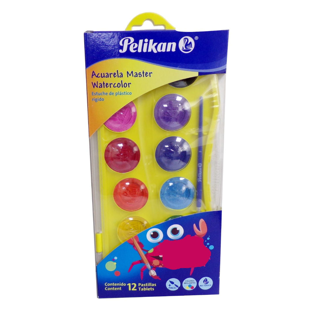 Pelikan Acuarela Watercolour Set, 12 Colours