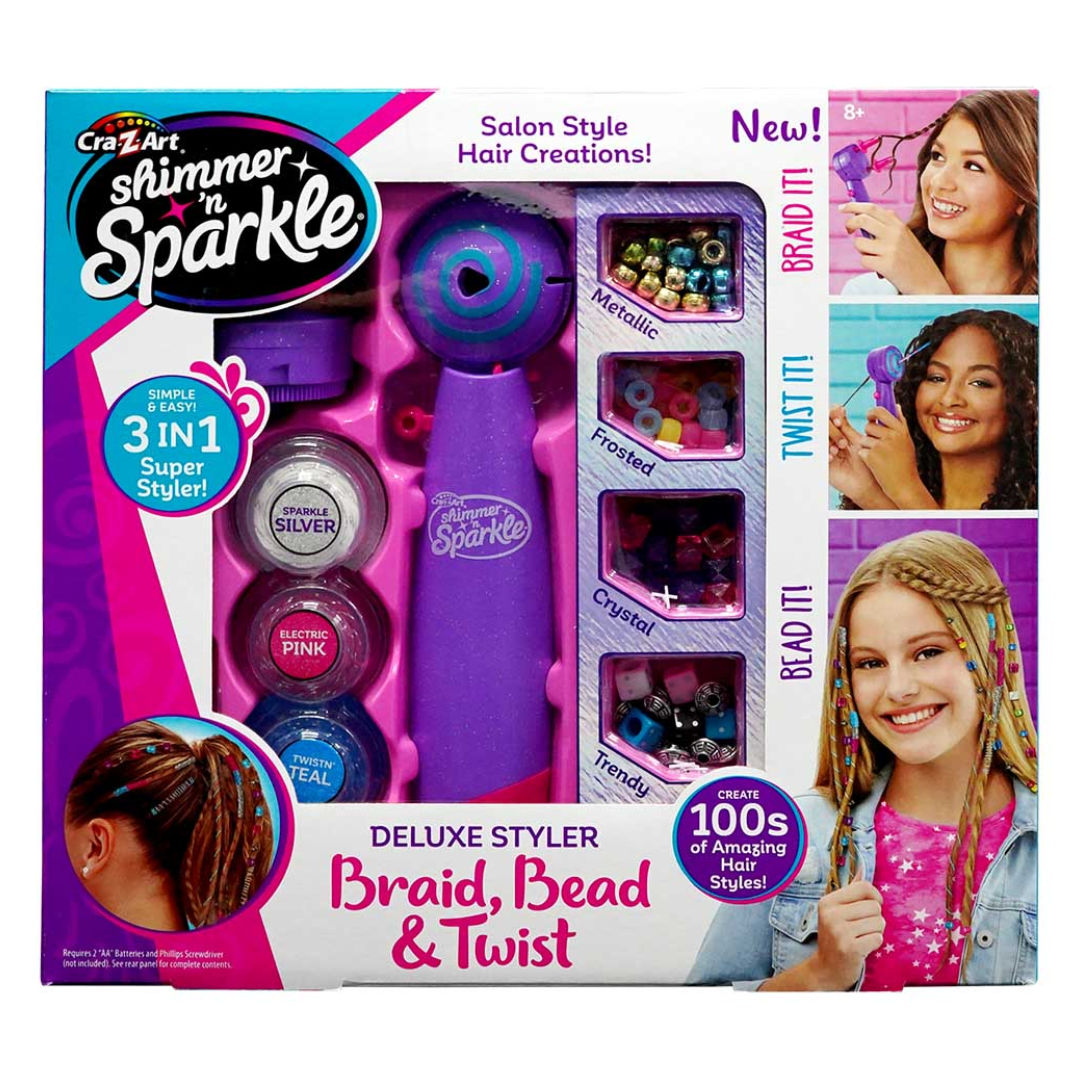 Cra-Z-Art Shimmer N Sparkle 3-in-1 Deluxe Styler Set, 8+ Years