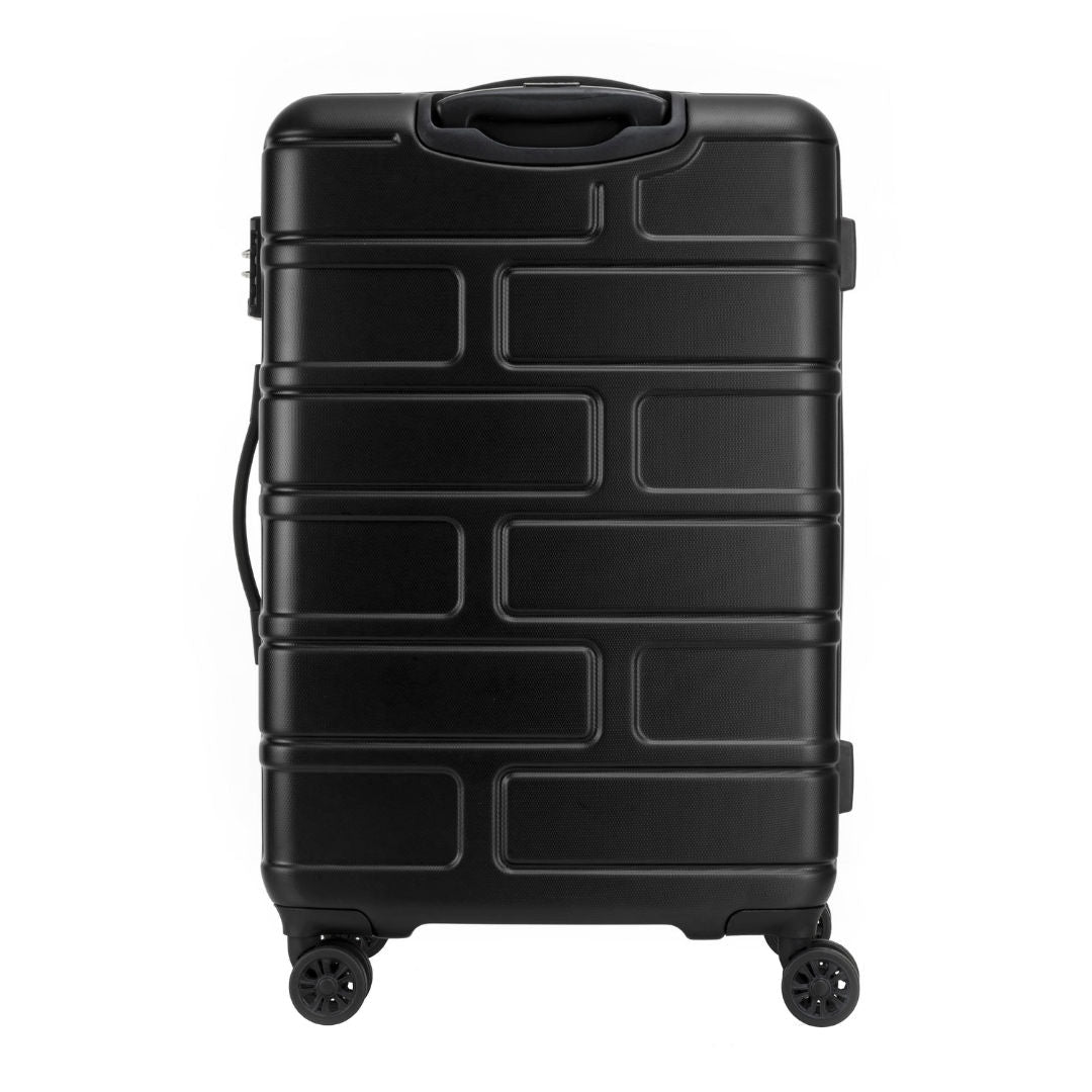 American Tourister Bricklane Spinner Hard Luggage Trolley Bag, TSA, Jet Black