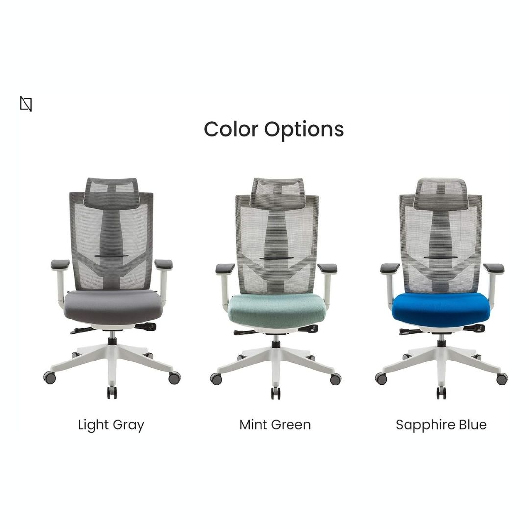 Navodesk AERO Chair, Premium Ergonomic Office & Computer Chair with 3D Armrests, High Back Executive Chair with Multi-adjustable, Marine Blue