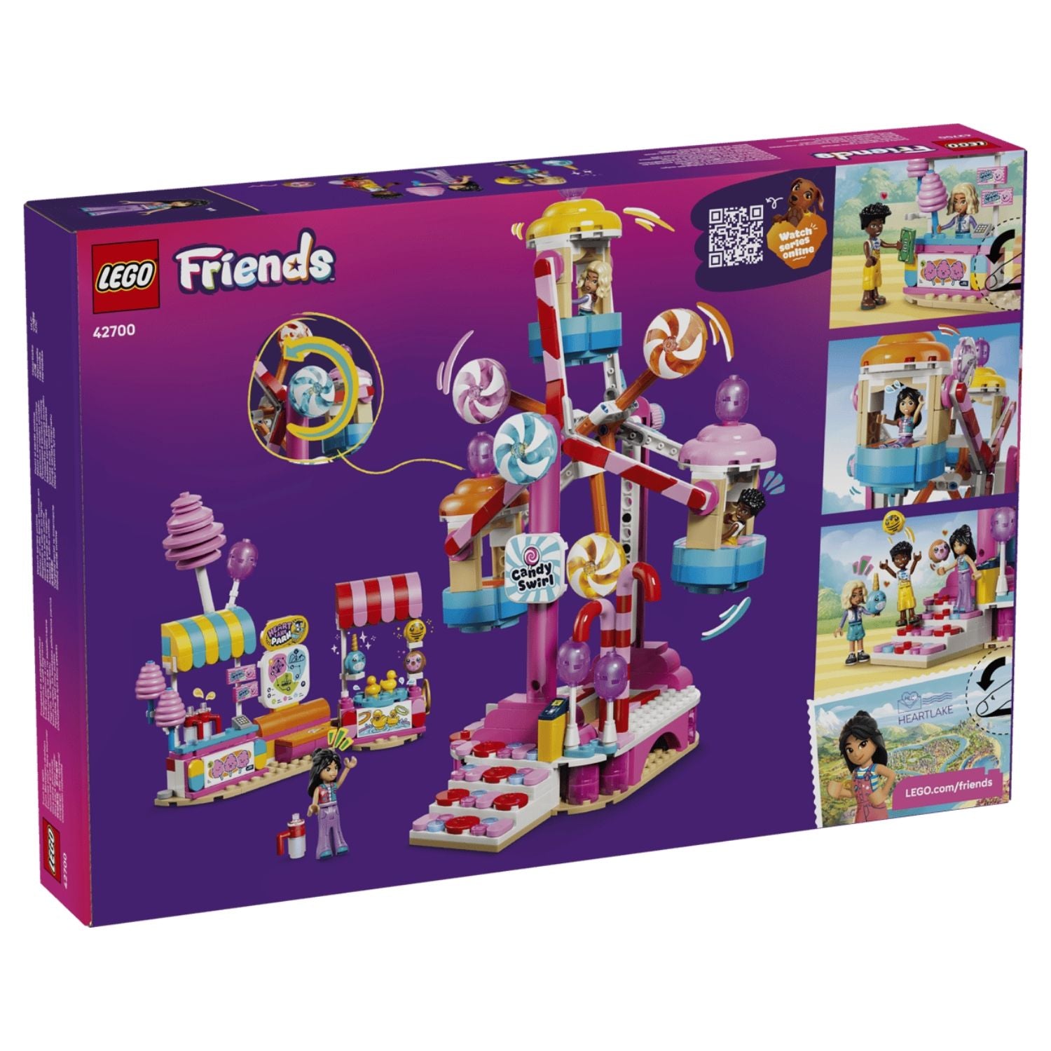 LEGO Friends 42700 Candy & Cupcake Ferris Wheel Building Toy Set, 602 Pieces for Boys and Girls Ages 7 Years and Above