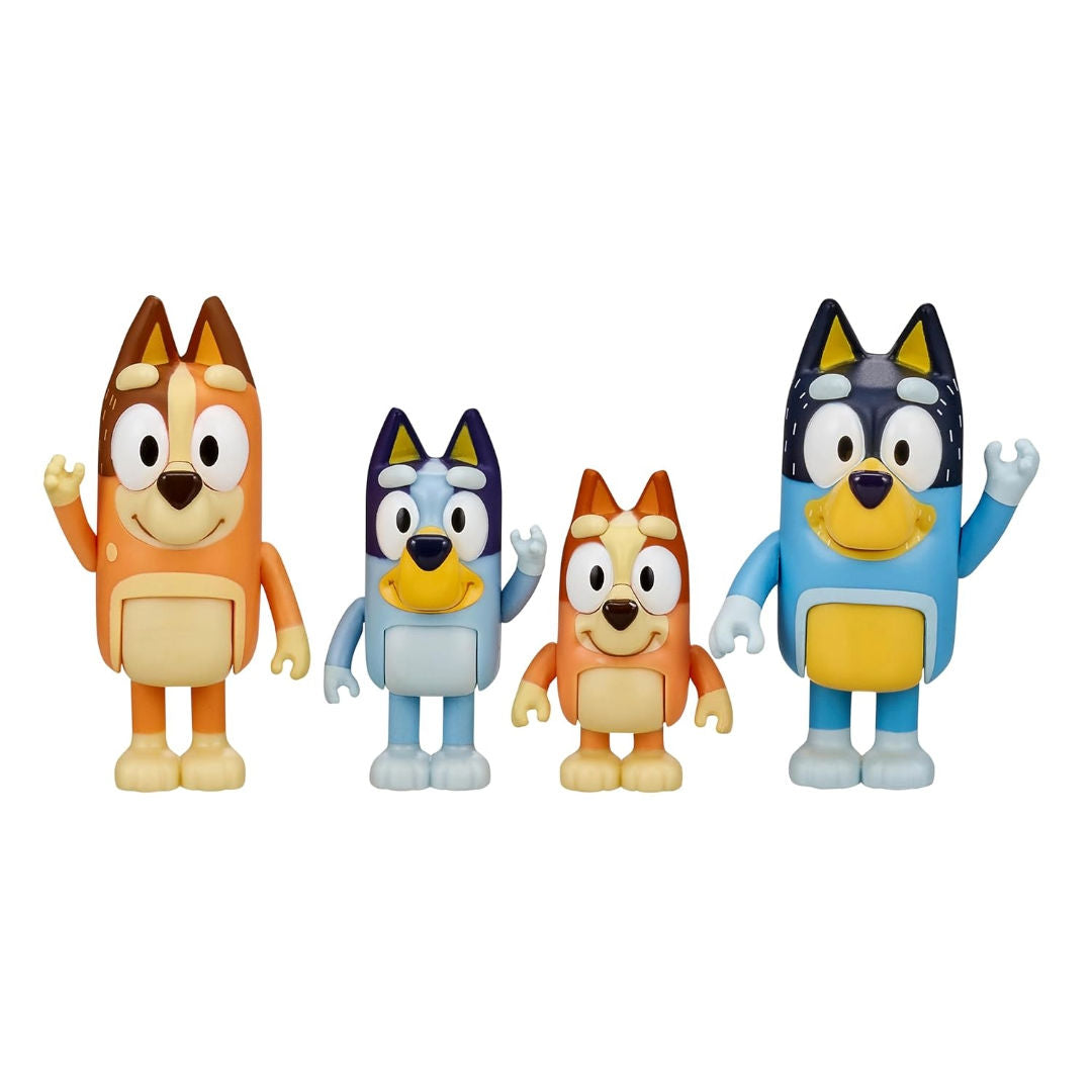 Bluey Bluey & Family Figure Pack (Pack of 4), 3+ years