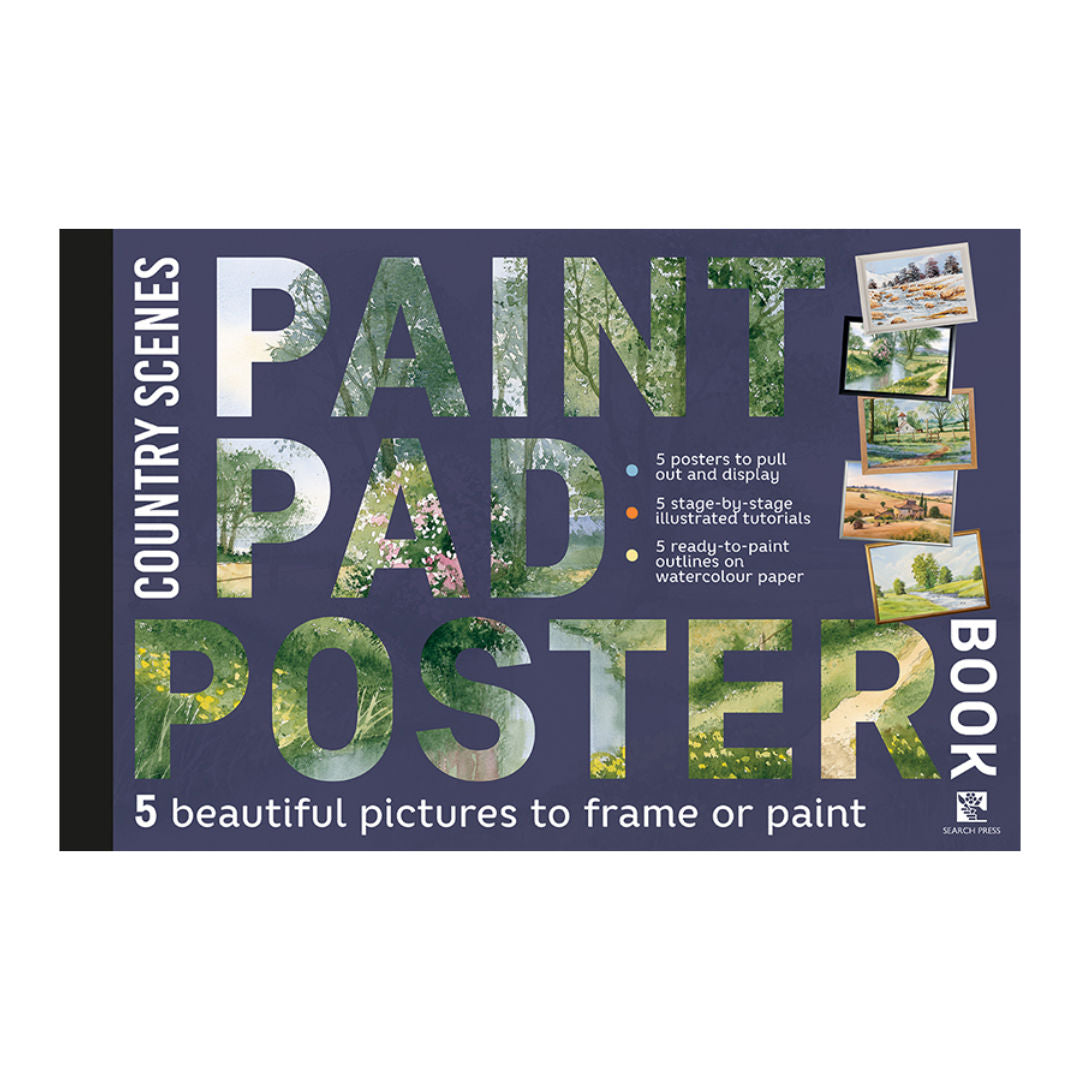 Search Press Country Scenes Paint Pad Poster Creative Painting & Art Activity Book