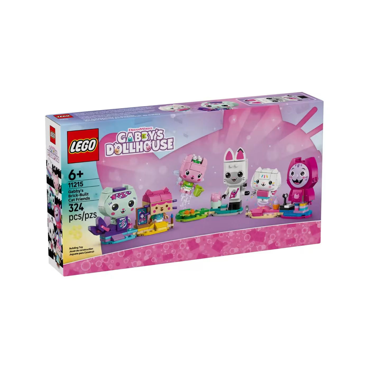 LEGO Gabby's Dollhouse Gabby's Brick-Built Cat Friends Building Set for Ages 6+, 324 Pieces