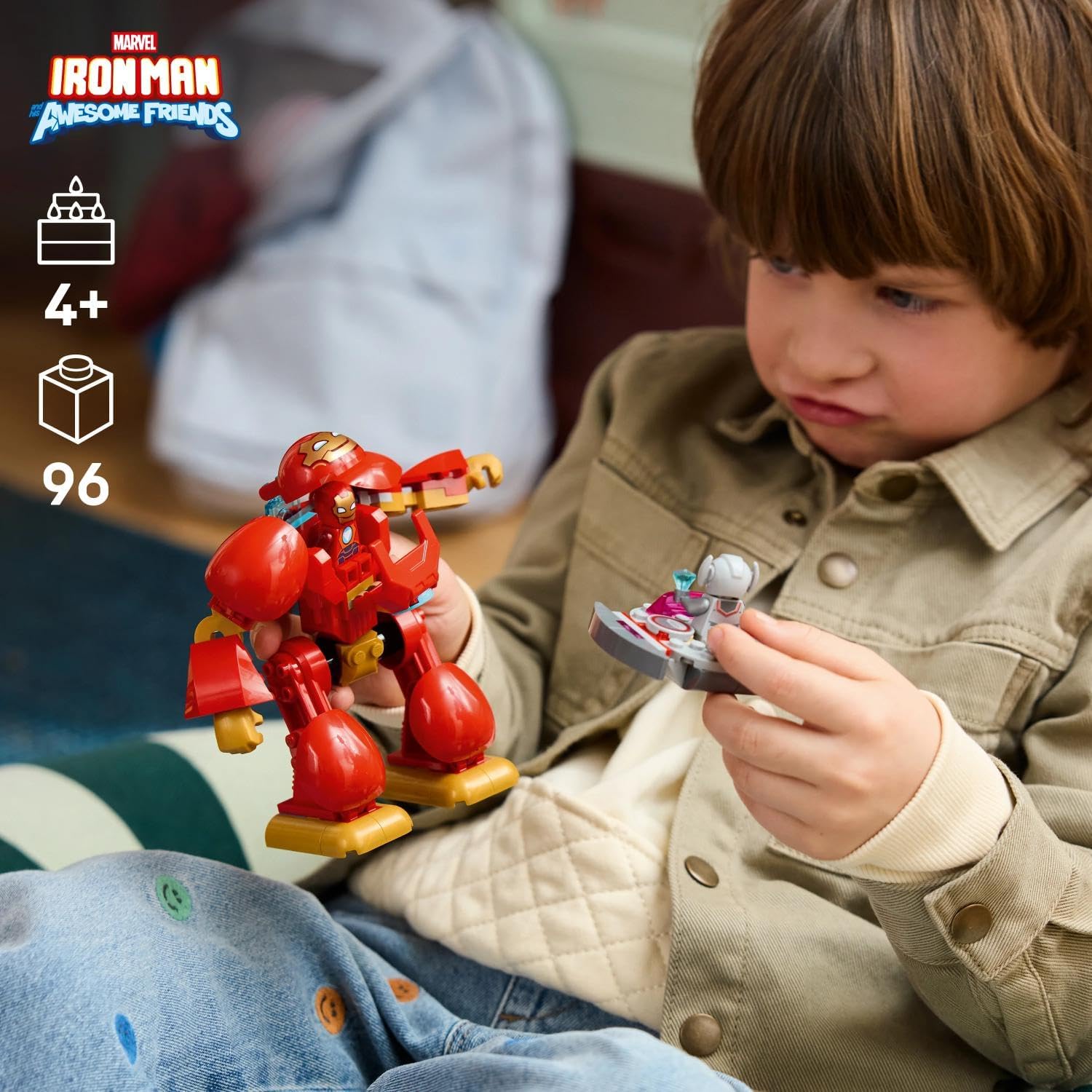 LEGO Marvel Iron Man and His Amazing Friends: Ultron vs Iron Man Building Set, Age 4+ Years