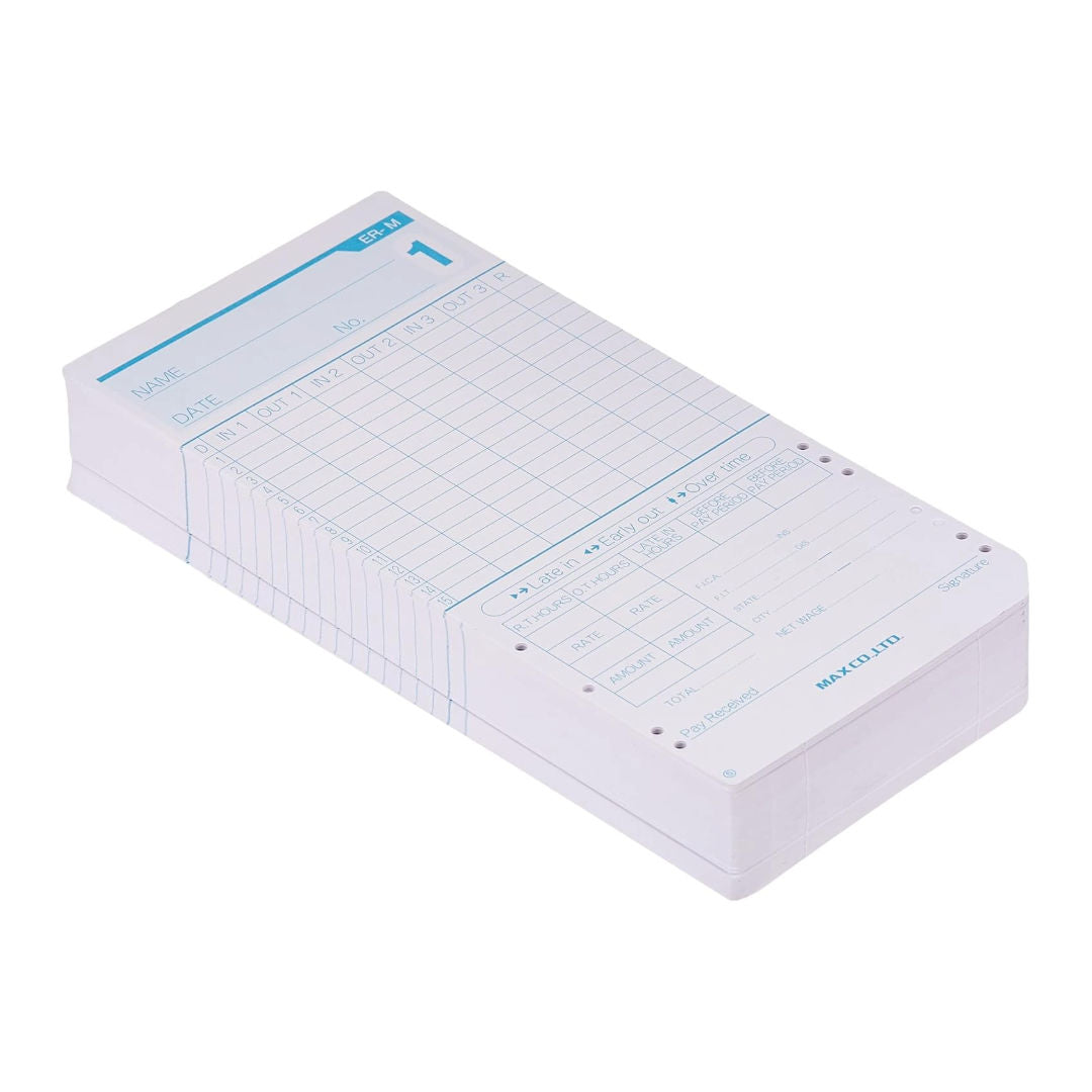 Max 100 Pieces Er-M Time Card