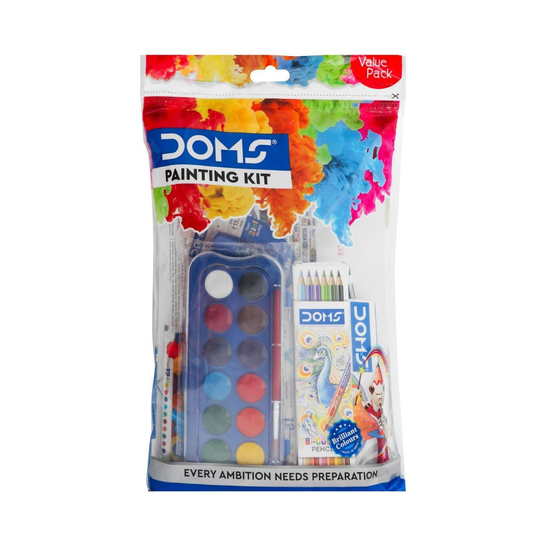 Doms Painting Kit (D.Bk+Watcl Pen/Cake+Crayon)7254