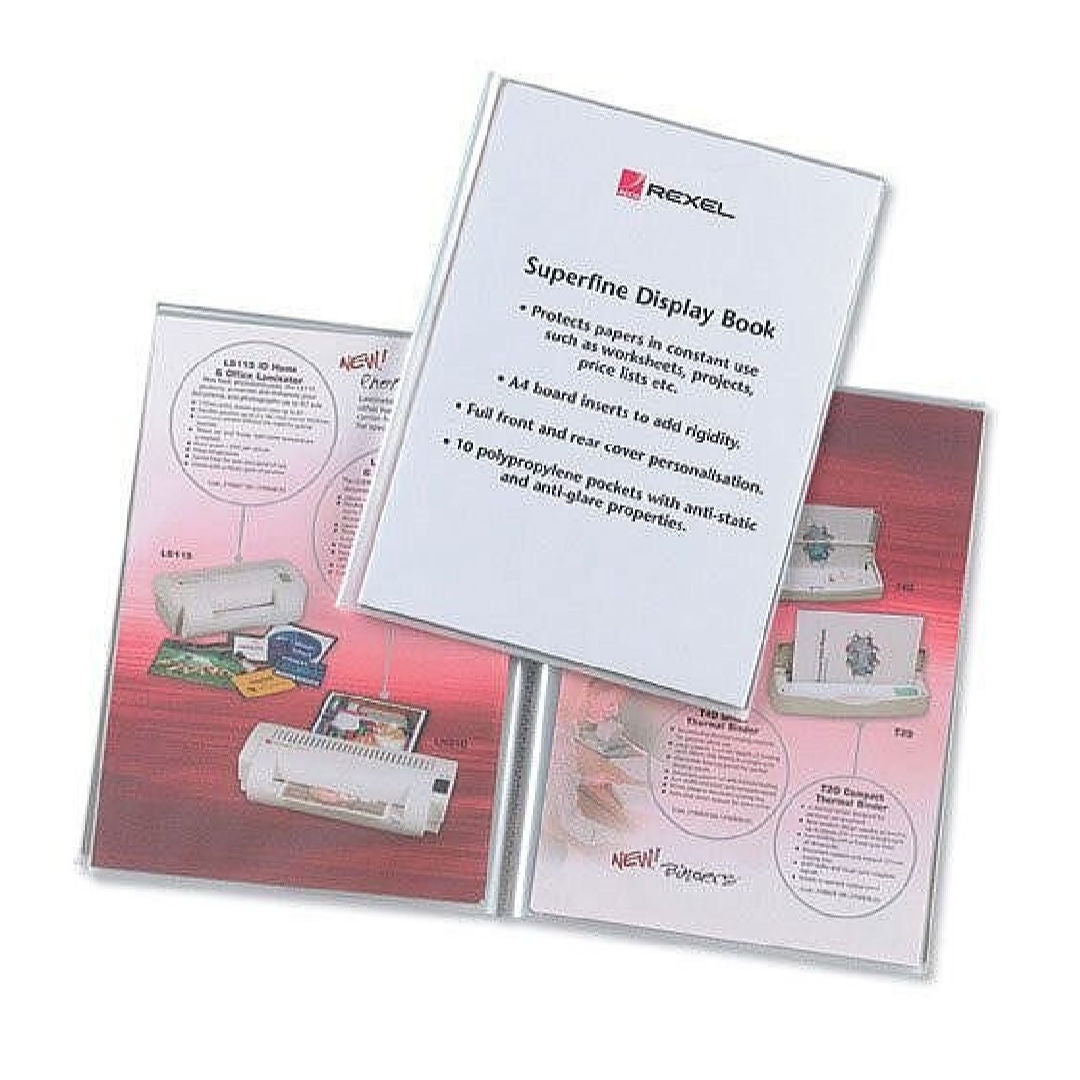 Rexel A4, Superfine 10 Pocket Display Book, 10510