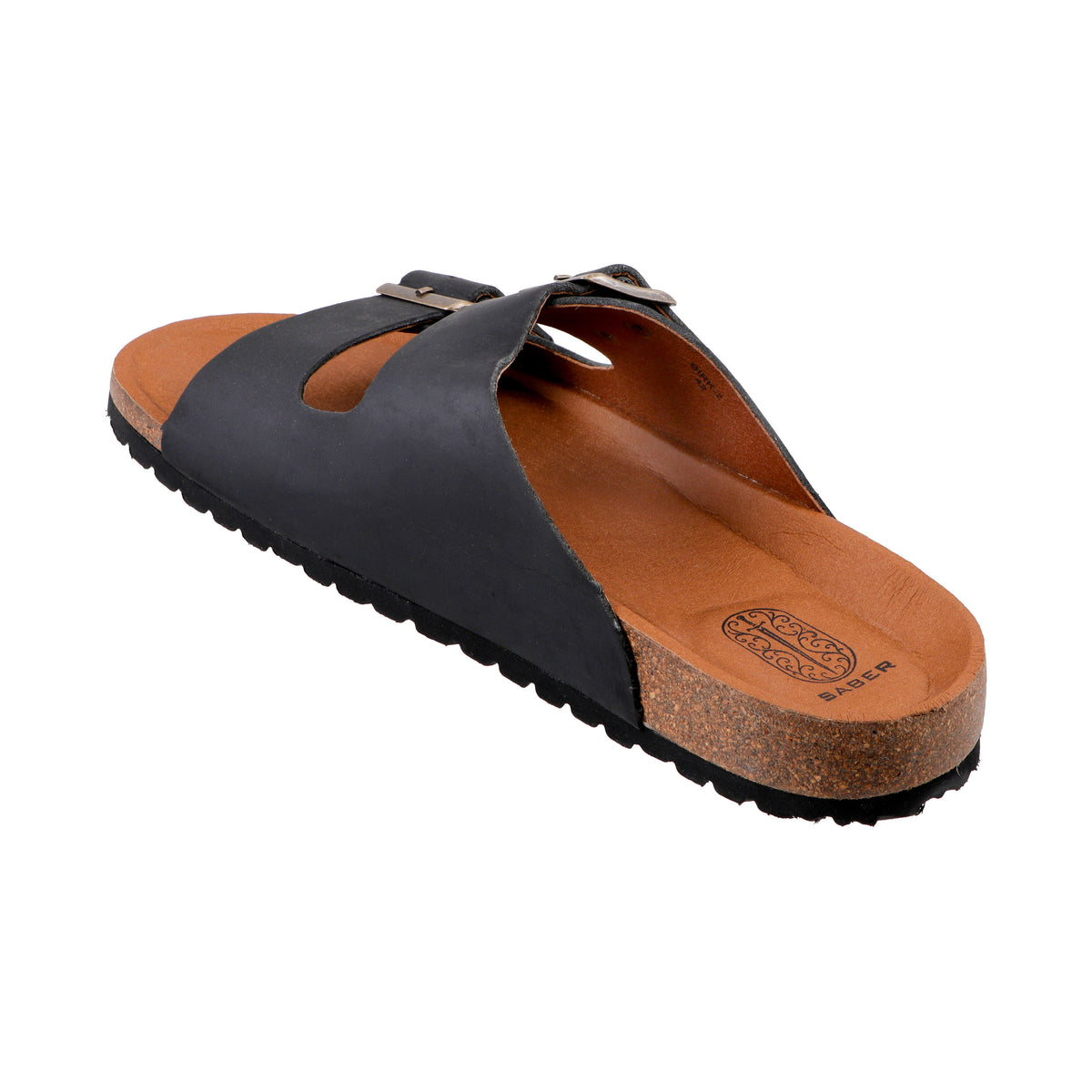SABER BIRK -2 Men's Genuine Leather Sandals with Cork-Latex Footbed & EVA Sole