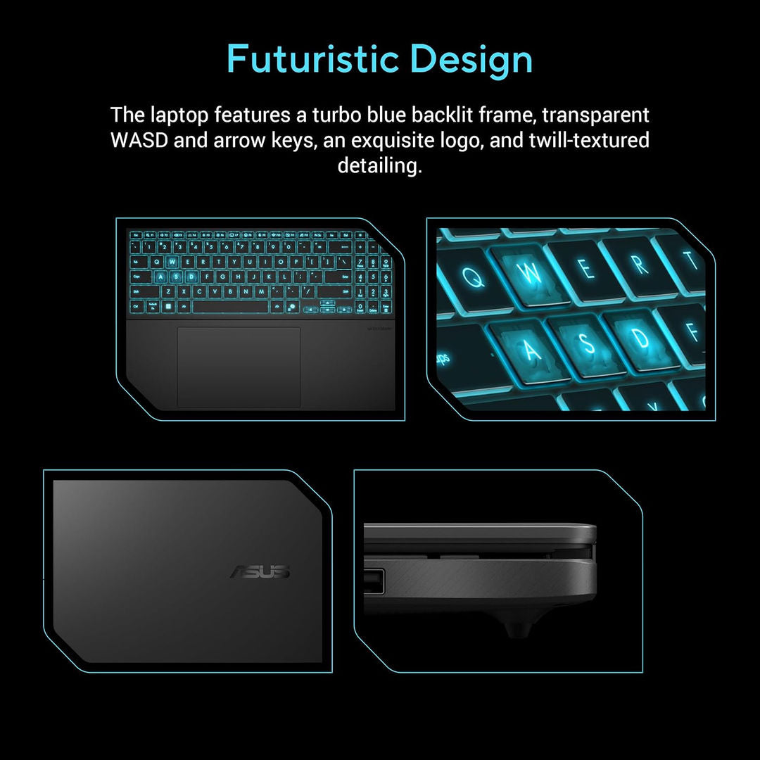 ASUS V16 Laptop 16inch WUXGA 144Hz Display, Intel Core 5 210H Processor, 16GB DDR5 RAM, 512GB PCIe 4.0 SSD, NVIDIA GeForce RTX 4050 6GB GDDR6, Windows 11 Home, Matte Black, Model: V3607VU-RP038W