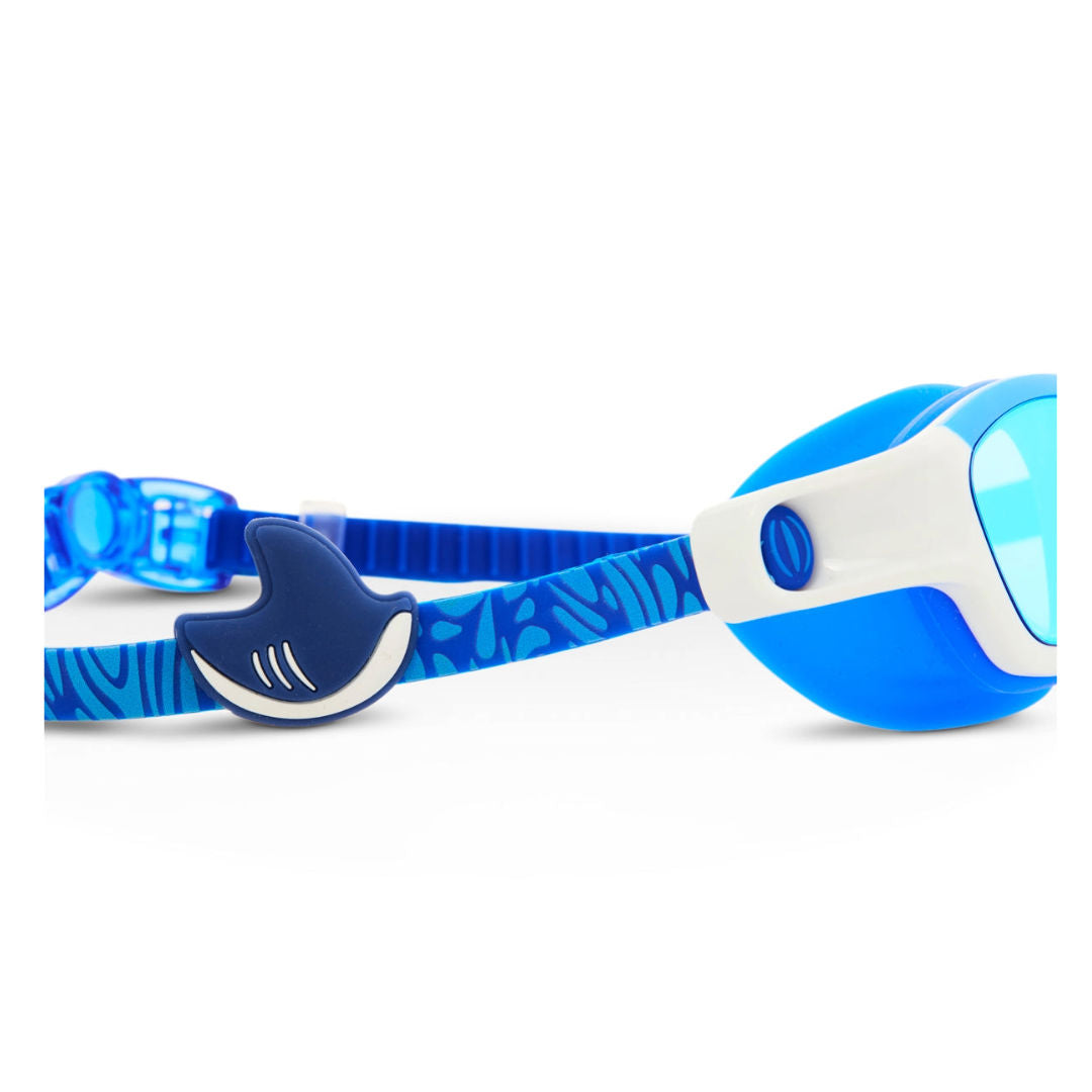 Bling2O Oceanic Blue Short Fin Shark Swim Goggles Blue/White, 6+ years