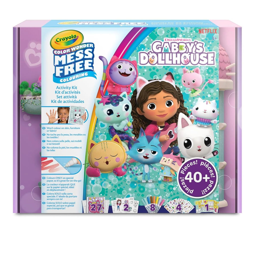 Crayola GABBY'S DOLLHOUSE, Color Wonder MESS FREE CoLOURING, Activity Kit