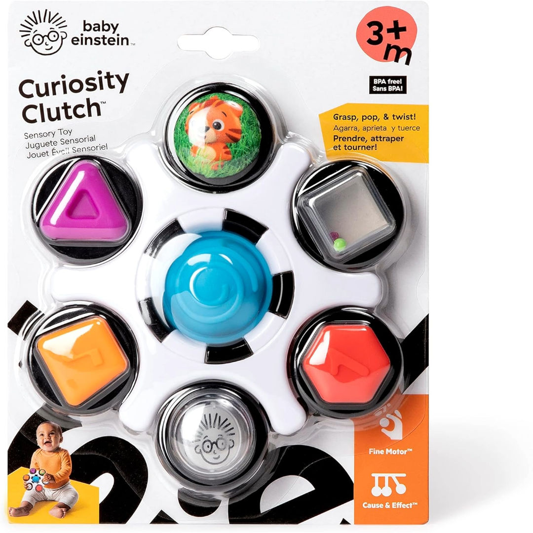 Baby Einstein Curiosity Clutch Sensory Toy, 3 Months+