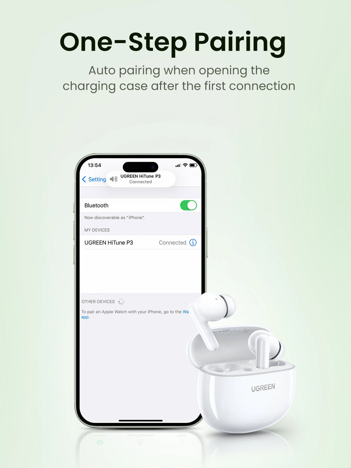 UGREEN HiTune P3 True Wireless Earbuds with Bluetooth 5.4 and ENC Noise Reduction