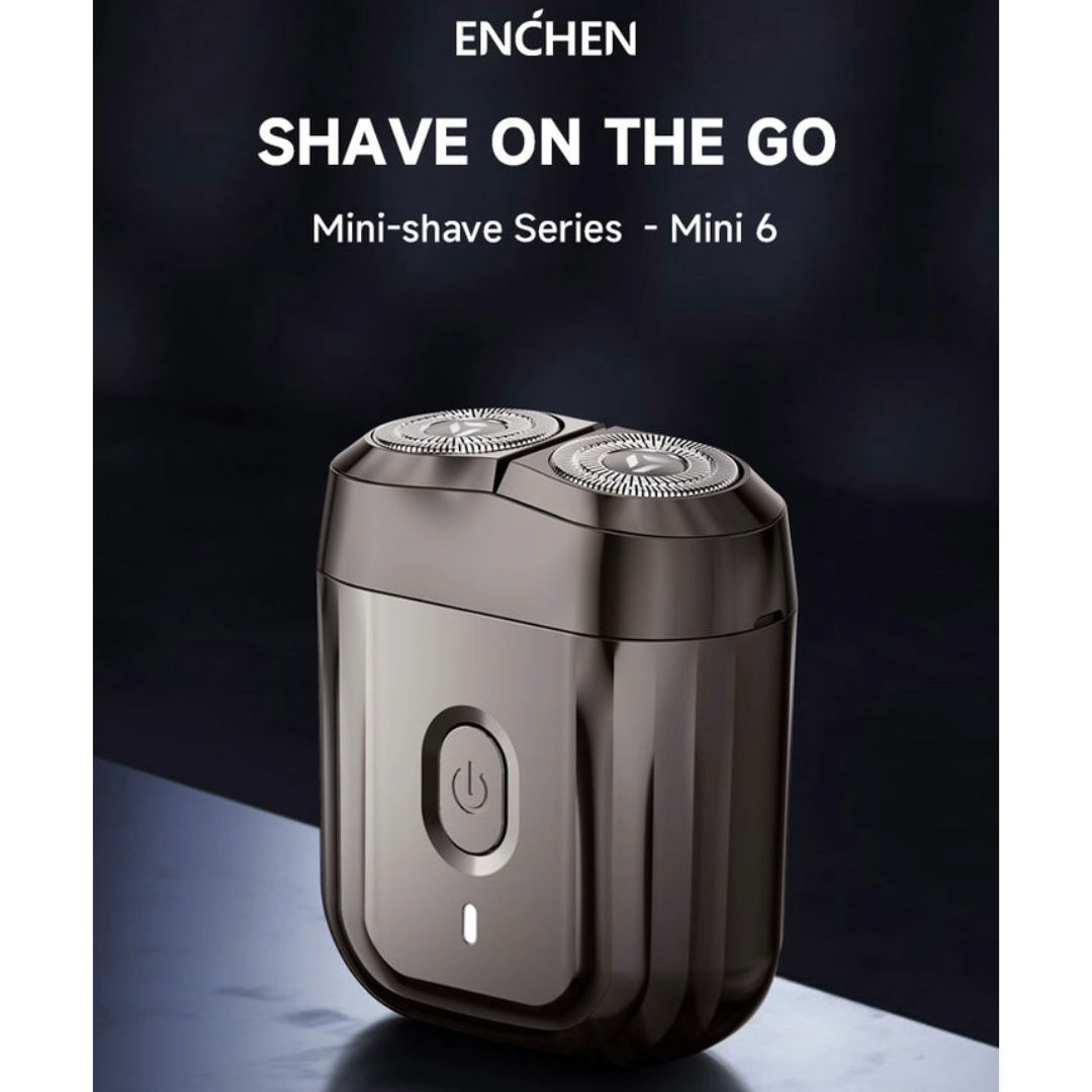 ENCHEN Mini 6 Portable Electric Shaver, 2-Direction Flex Heads, Self-Sharpening Blades, USB Type-C