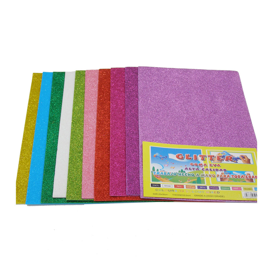 RSC A4 Glitter Foam Multi Color, 10sheets