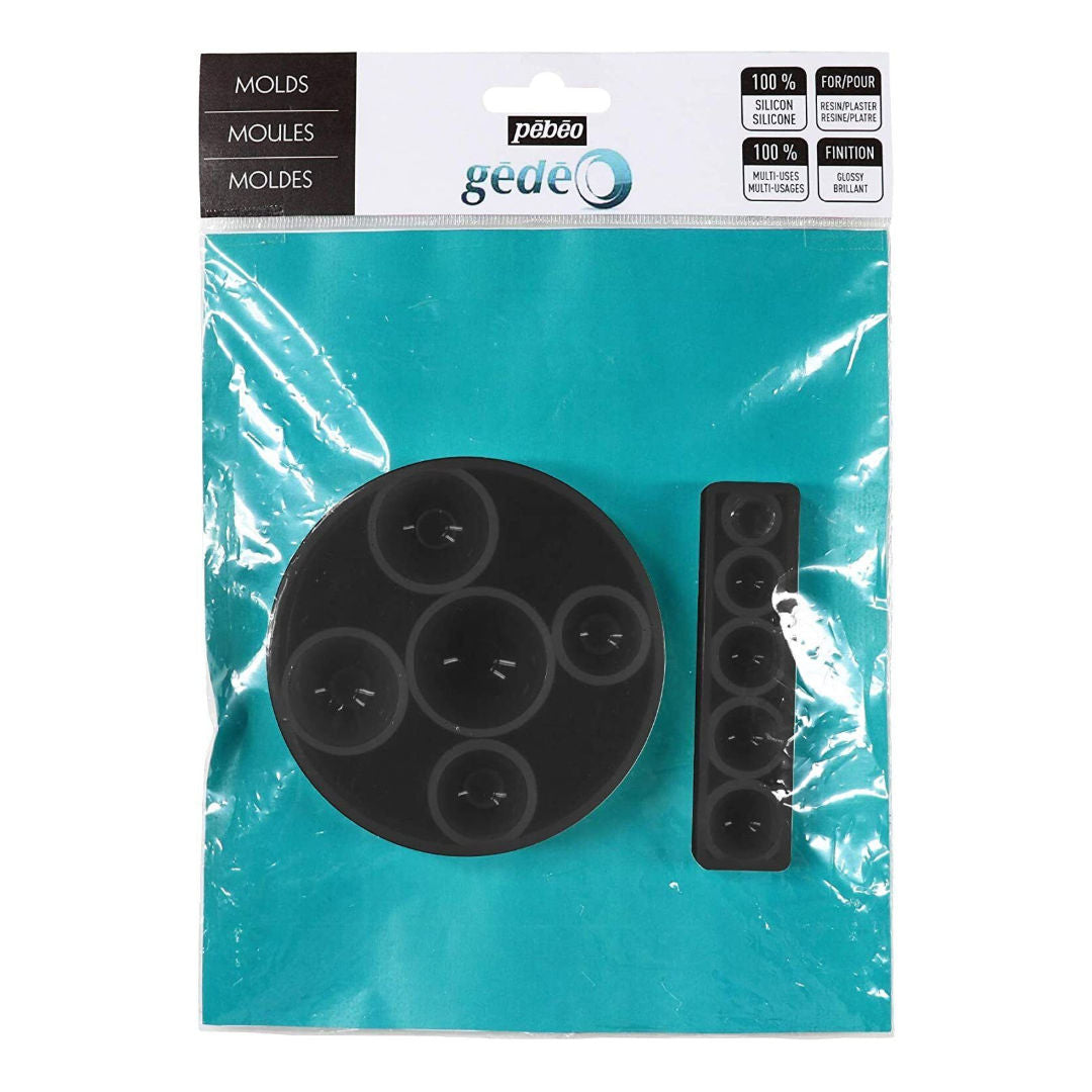 Pebeo Gedeo Silicone Half-Sphere Mould Set, 2 Pieces