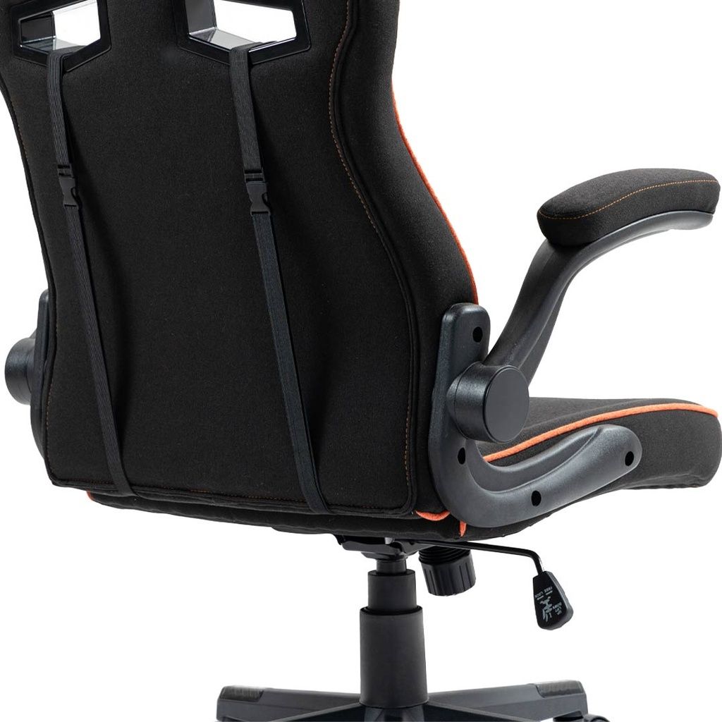 Porodo Ergonomic Gaming Chair with Flexible Headrest, PDX548, Black/Orange