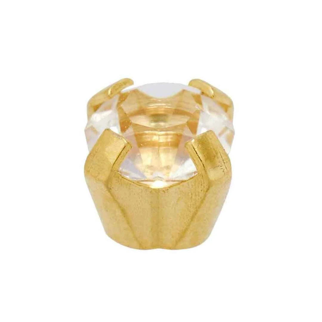 Caflon Safetec 24Ct Gold Plate, Crystal Clawset Earring