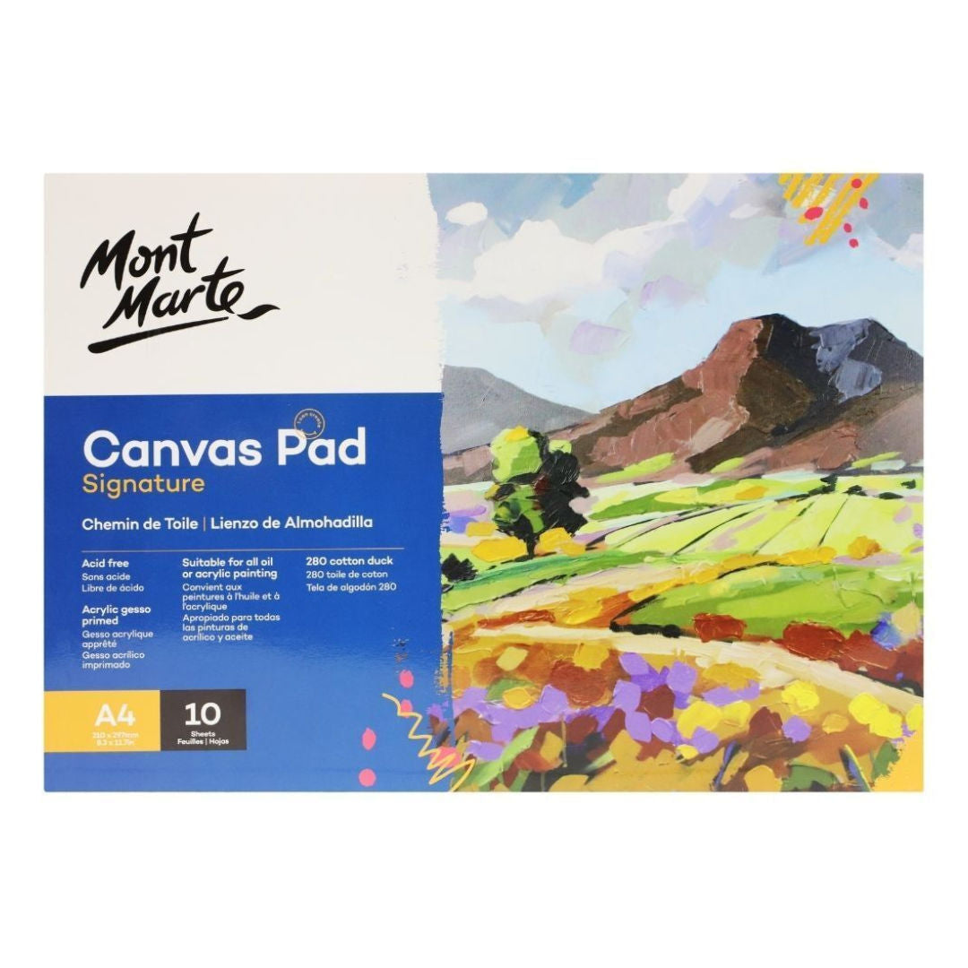 Mont Marte Canvas Pad, 10 Sheets