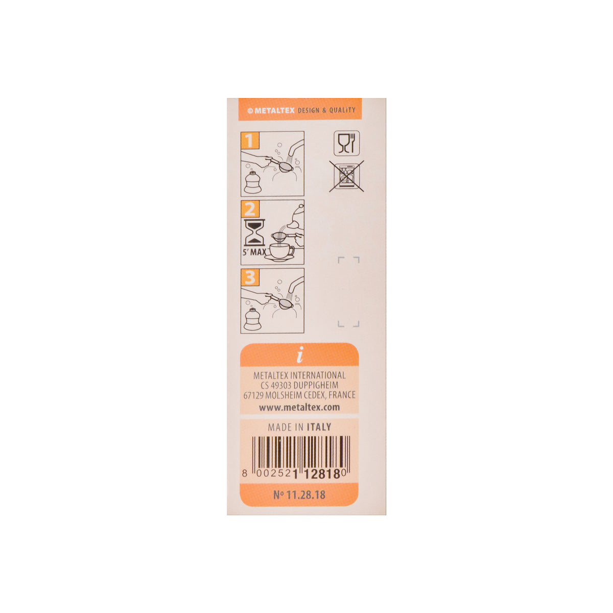 Metaltex Moon Non-Stick Strainer, 18cm