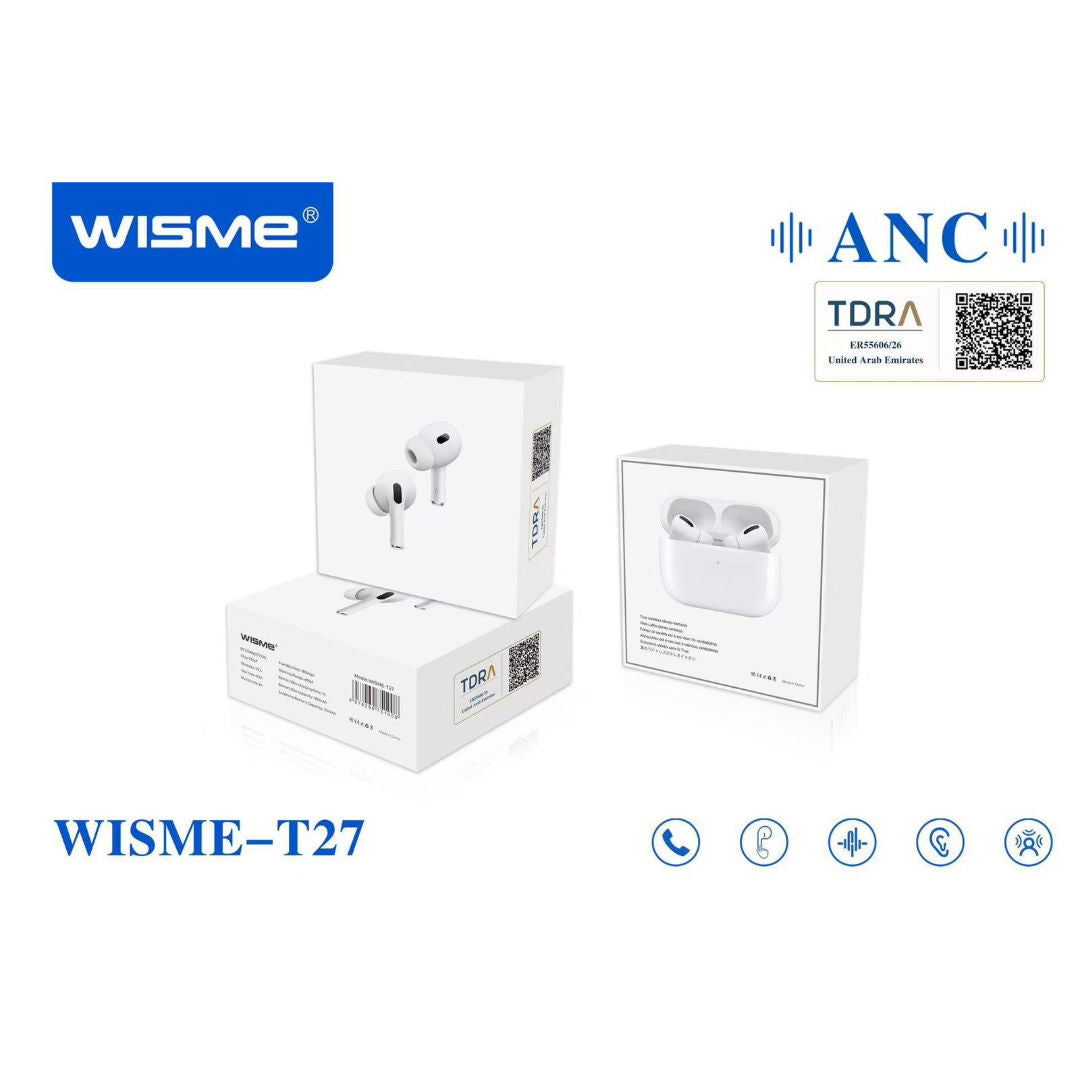 WISME T27 TWS Wireless Earbuds with Active Noise Cancellation