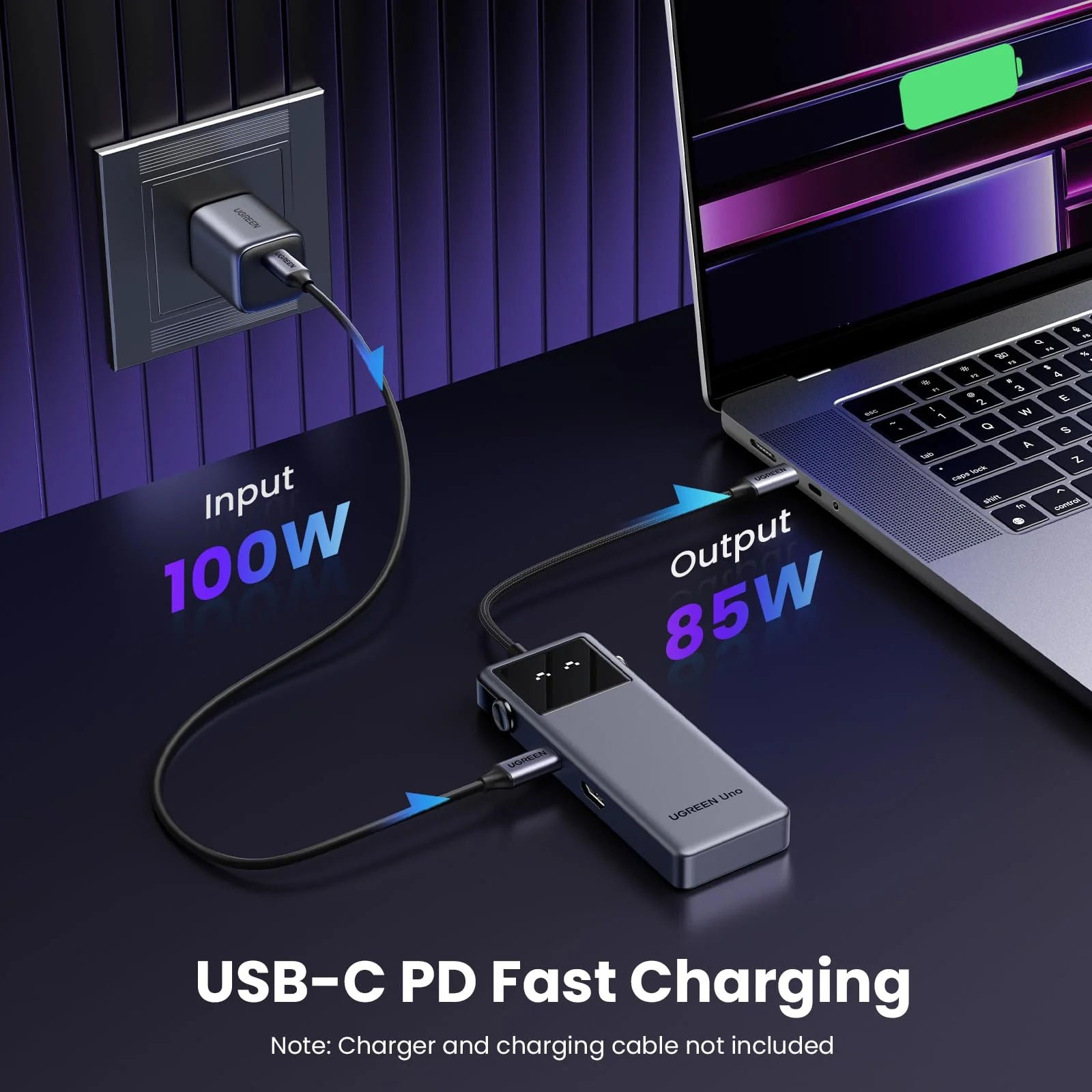 UGREEN CM888 Uno 6-in-1 USB-C Hub with 4K HDMI, 2 USB-A 3.2, 2 USB-C 3.2 and 100W Power Delivery