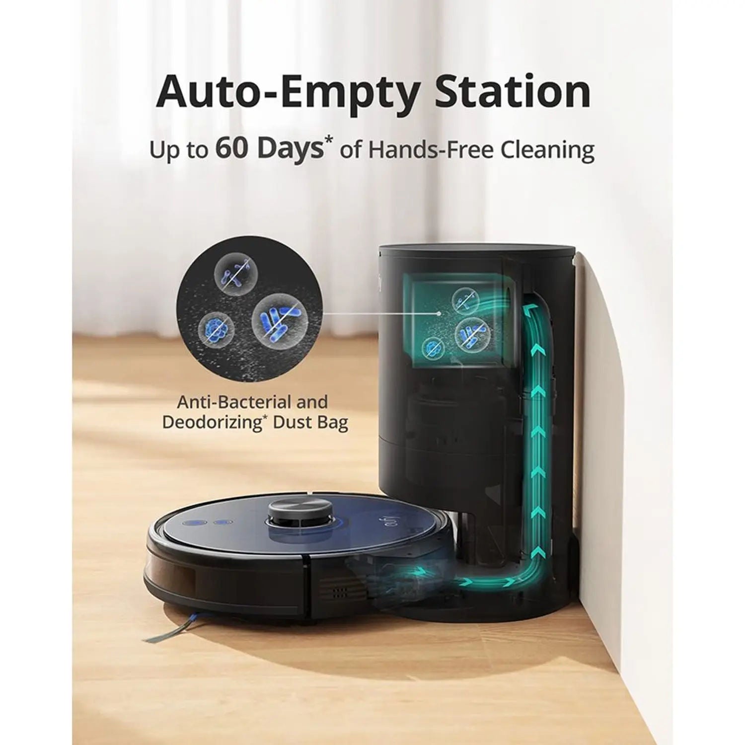 Anker Eufy RoboVac L35 Hybrid+ Robotic Vacuum Cleaner, 3200Pa Smart LiDAR Navigation Robot Vacuum & Mop