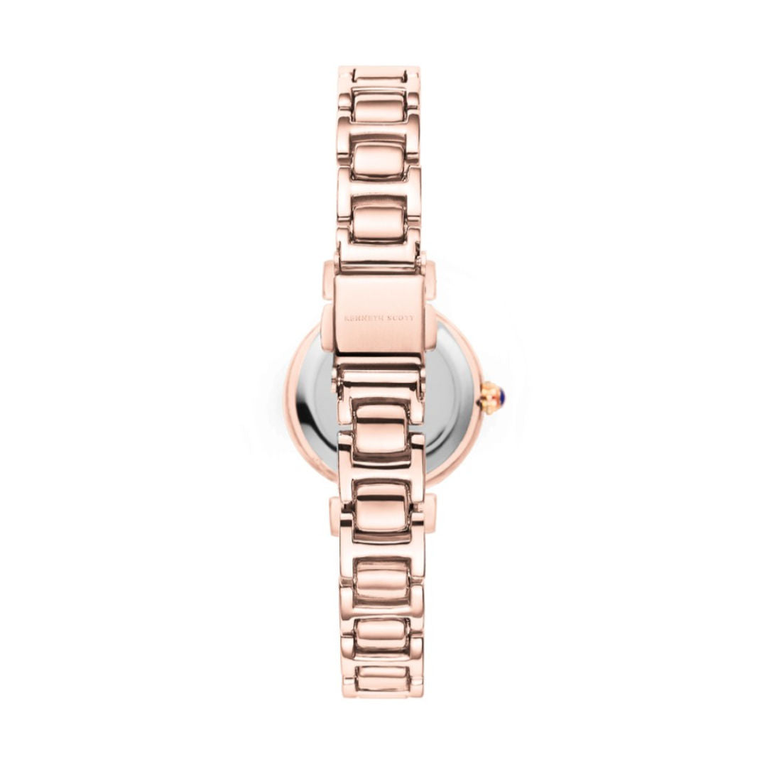 Kenneth Scott Women’s Analog White Dial Watch, K22520-RBKM