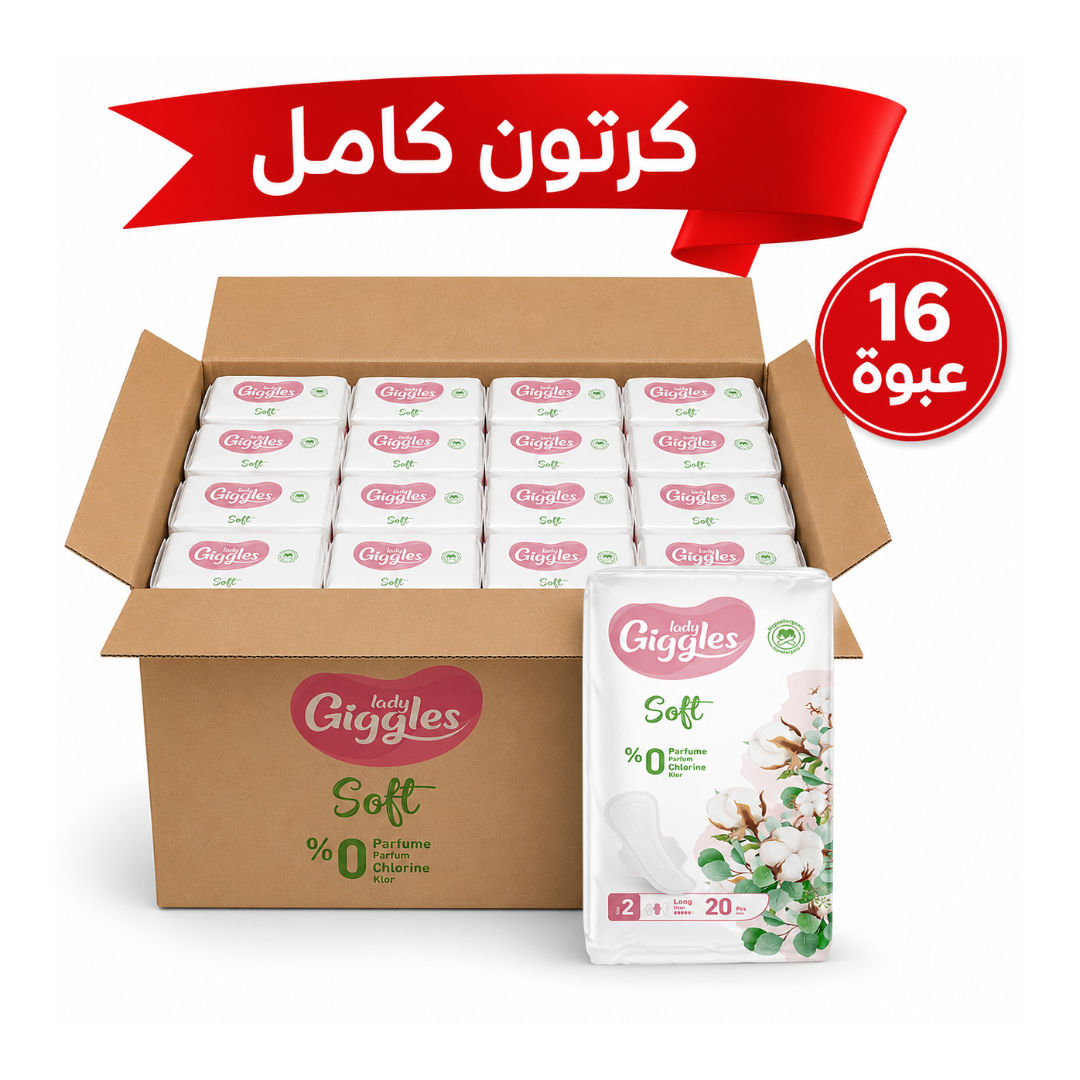 Giggles Lady Soft Sanitary Long Pads - 320 Pads (16 x 20)