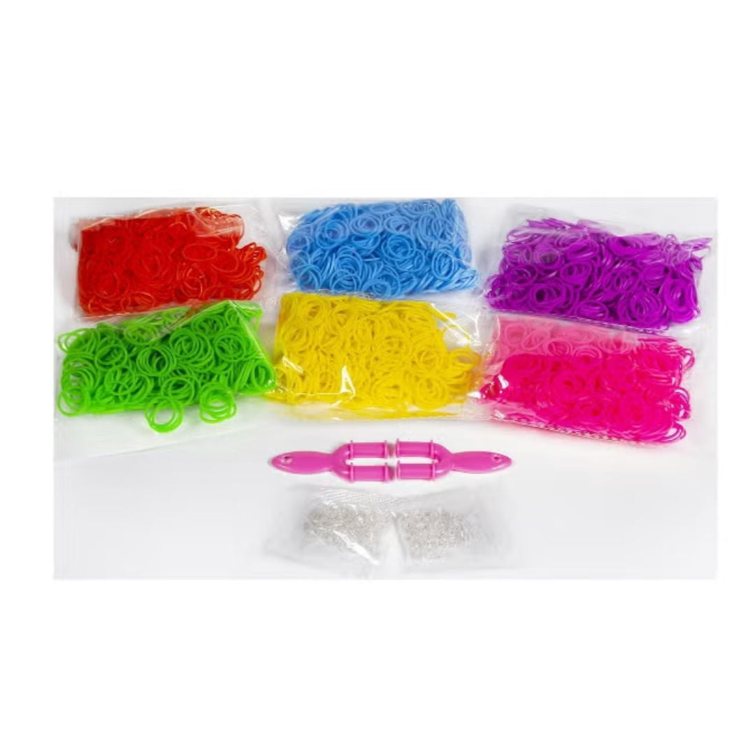 CRA-Z-Art CRA-Z-LOOM, Ultimate Tub With 3000 Bold & Bright Brands, 2-Prong Loom