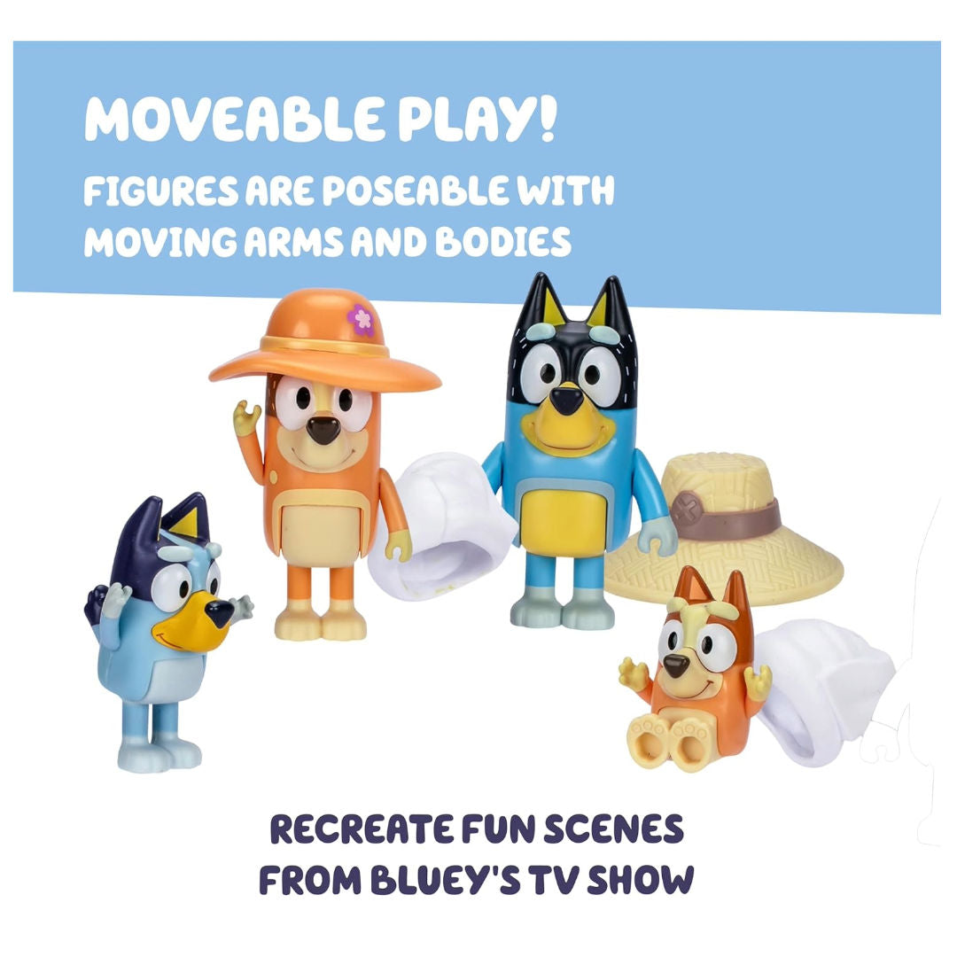 Bluey Family Trip Playset (Set of 4), 3+ years