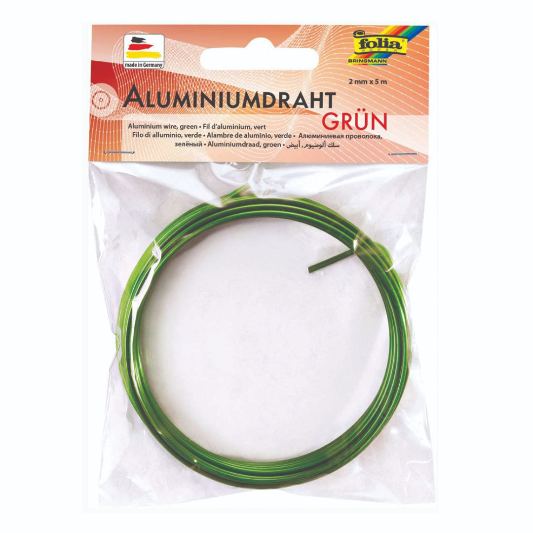 Folia Aluminium Wire, 2mm×5 m, Green, 79651