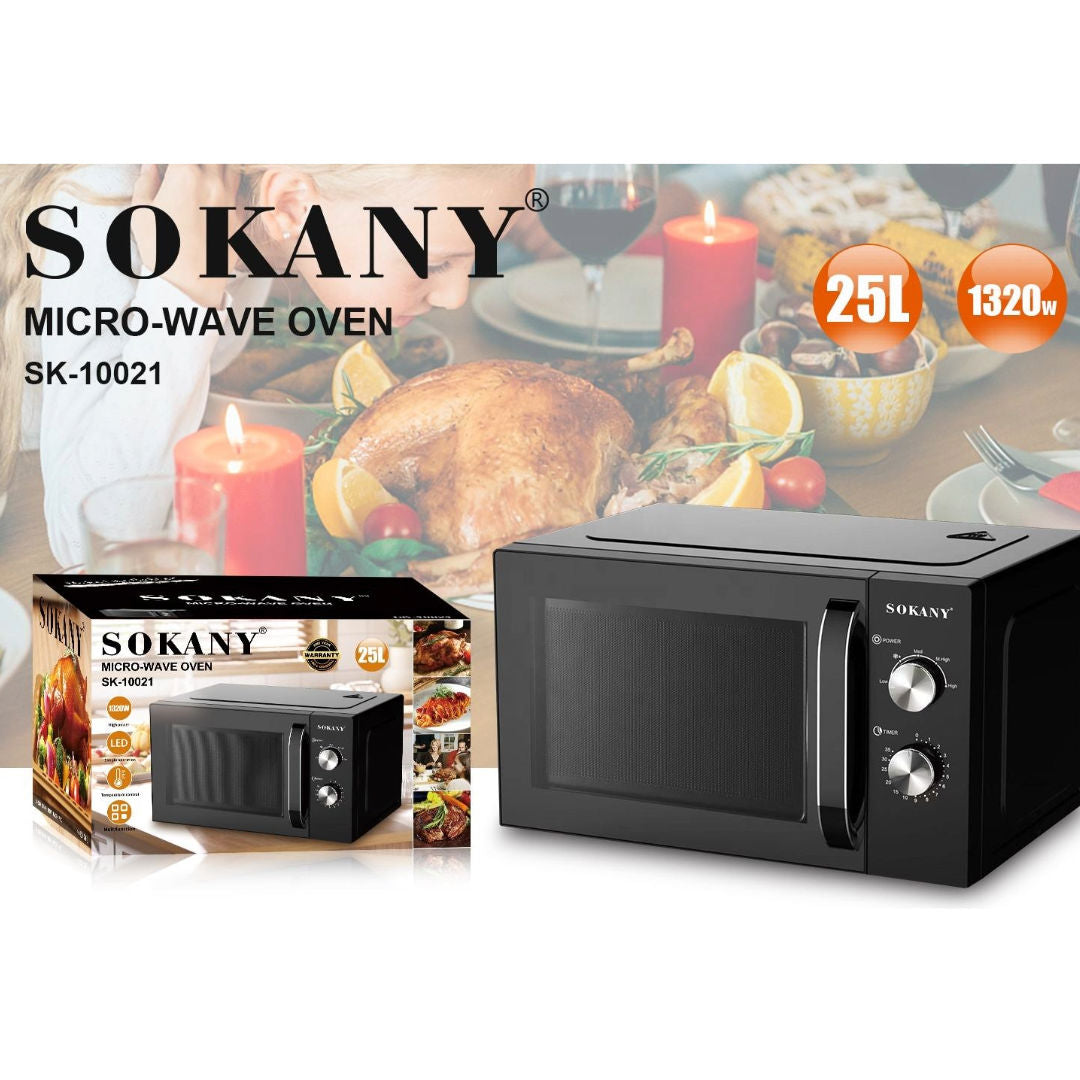 Sokany Microwave Oven Digital Control with Multi-Cooking Functions