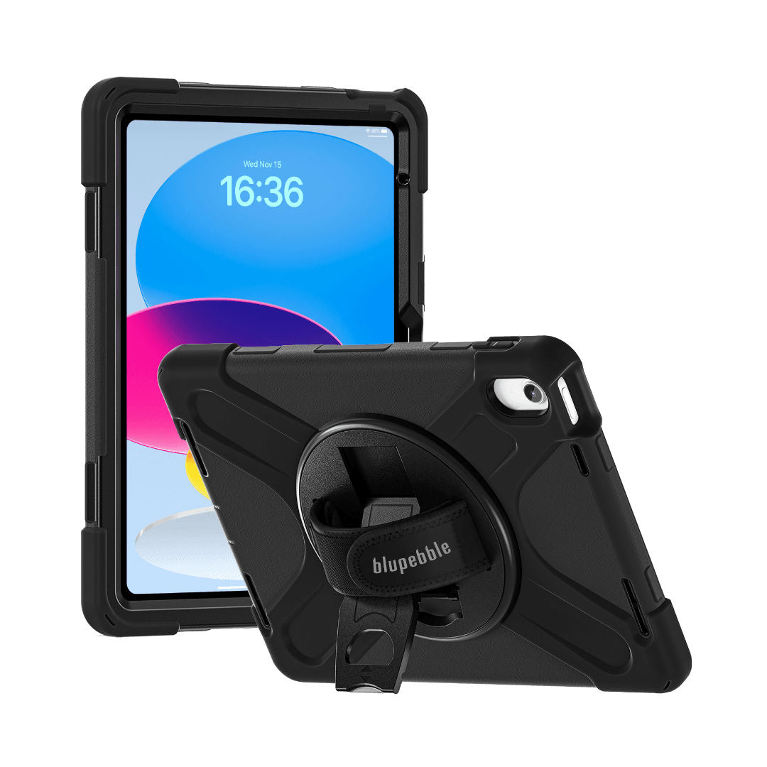 Blupebble A16 Titan Case For iPad 11 ", & Gen 10.9 ", Rugged Protective Cover, Black