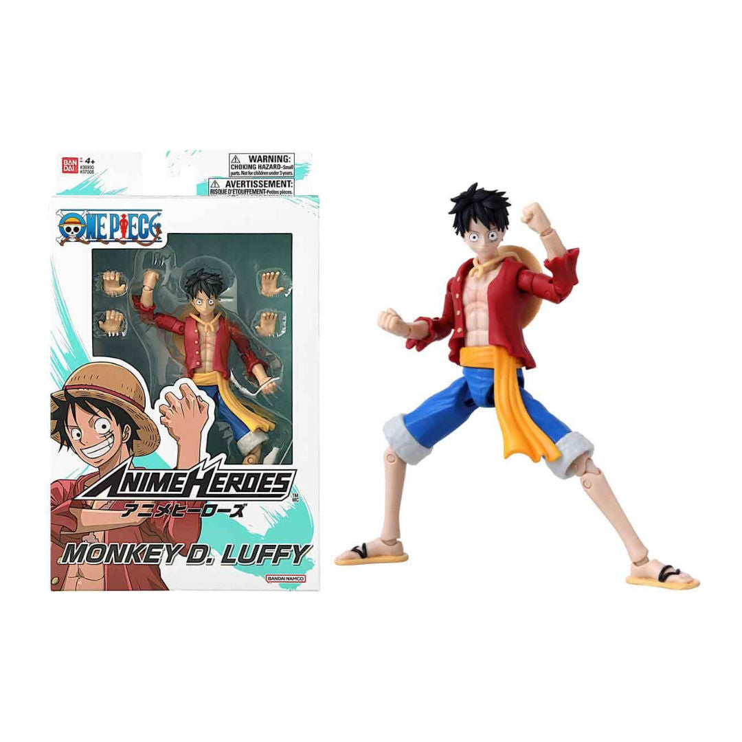 Bandai Anime Heroes One Piece Monkey D. Luffy Action Figure, 17cm