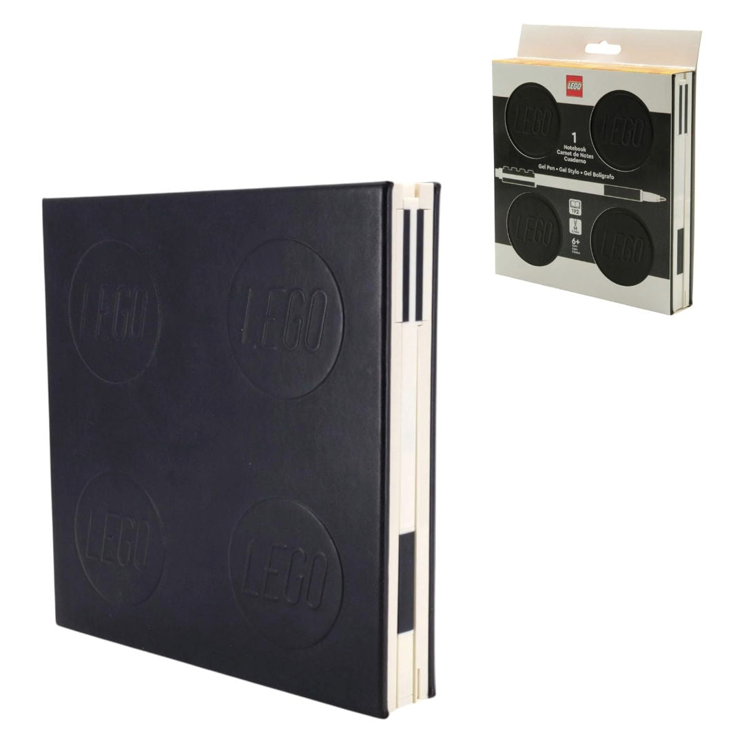 LEGO Locking Dotted 192 Pages, Hardcover Notebook with Gel Pen, For Age 6+ Years