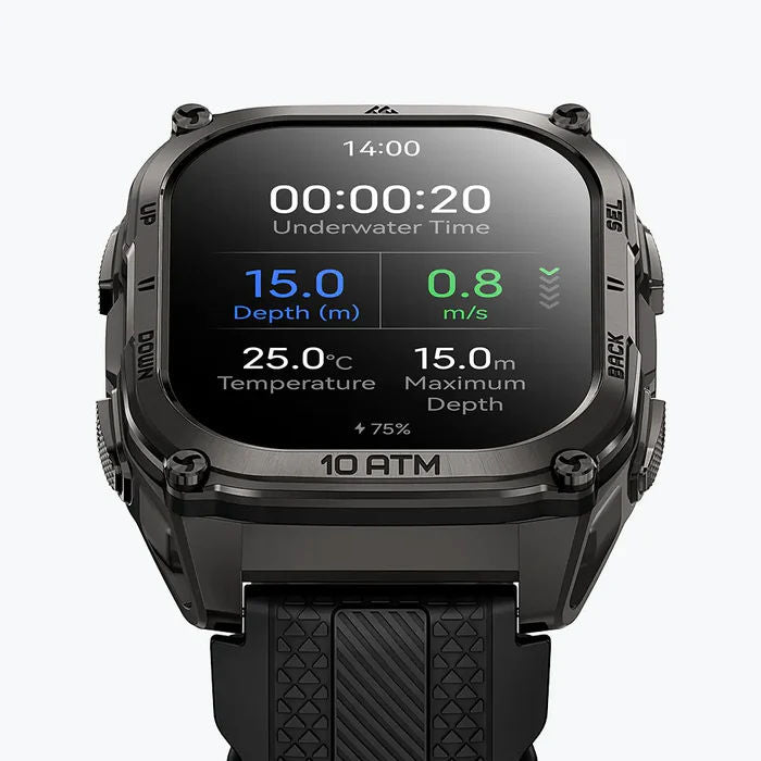 KOSPET TANK M4 Rugged GPS Smartwatch with 1.96” AMOLED Display, Dive Modes, Bluetooth Calling & 10ATM Waterproof