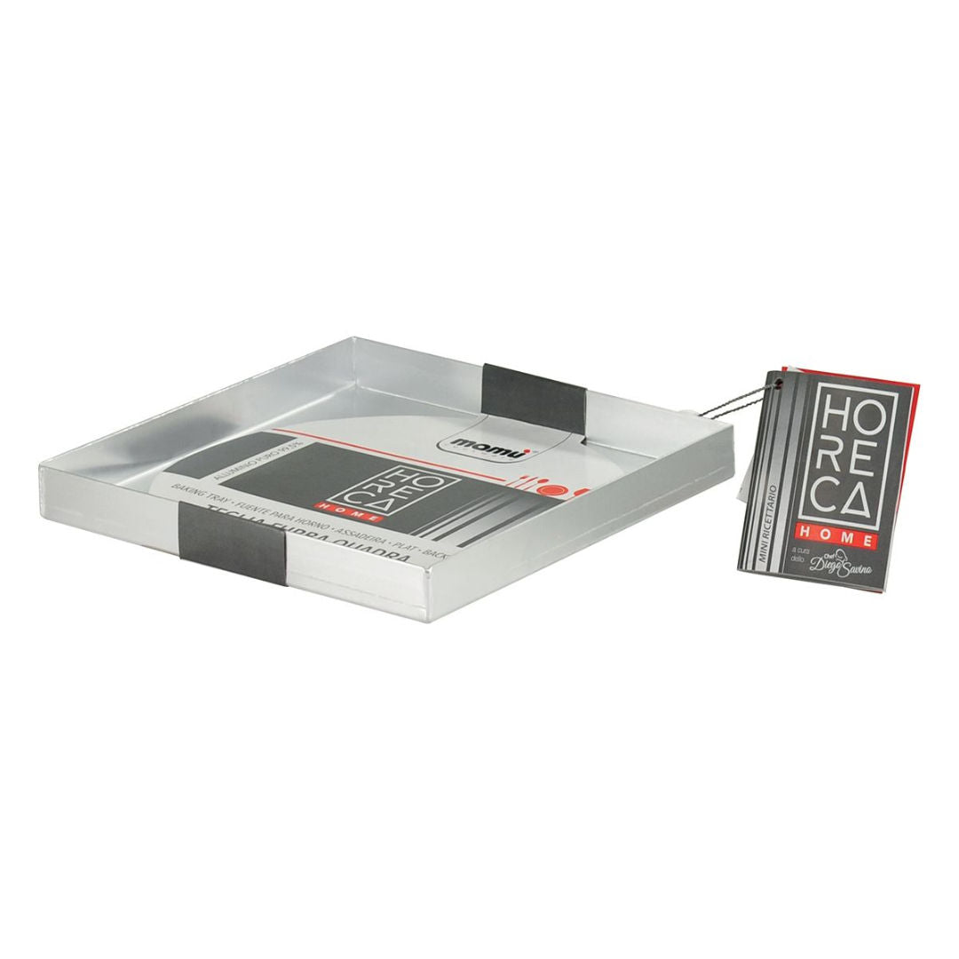Mamu Aluminium Square Baking Tray, 2.5cm Depth